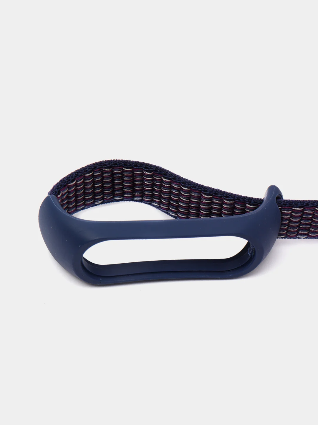 Индиго ремешок на липучке для Xiaomi Mi Band 3, 4, 5, 6, 7 Сяоми Ми Банд