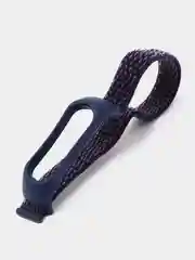 Индиго ремешок на липучке для Xiaomi Mi Band 3, 4, 5, 6, 7 Сяоми Ми Банд