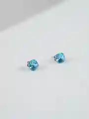 Морской серьги-гвоздики с крупным камнем Swarovski