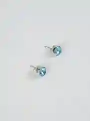 Морской серьги-гвоздики с крупным камнем Swarovski