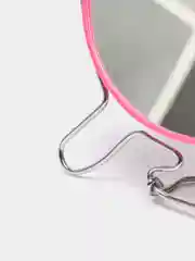 Розовый зеркало настольное, двухстороннее, с увеличением