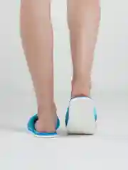 Голубой тапочки домашние женские открытые