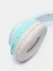 Бирюзовый беспроводные детские Bluetooth наушники "Cat STN 28", на русском языке, с кошачьими ушками