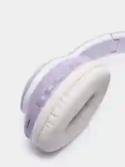 Лавандовый беспроводные детские Bluetooth наушники "Cat STN 28", на русском языке, с кошачьими ушками