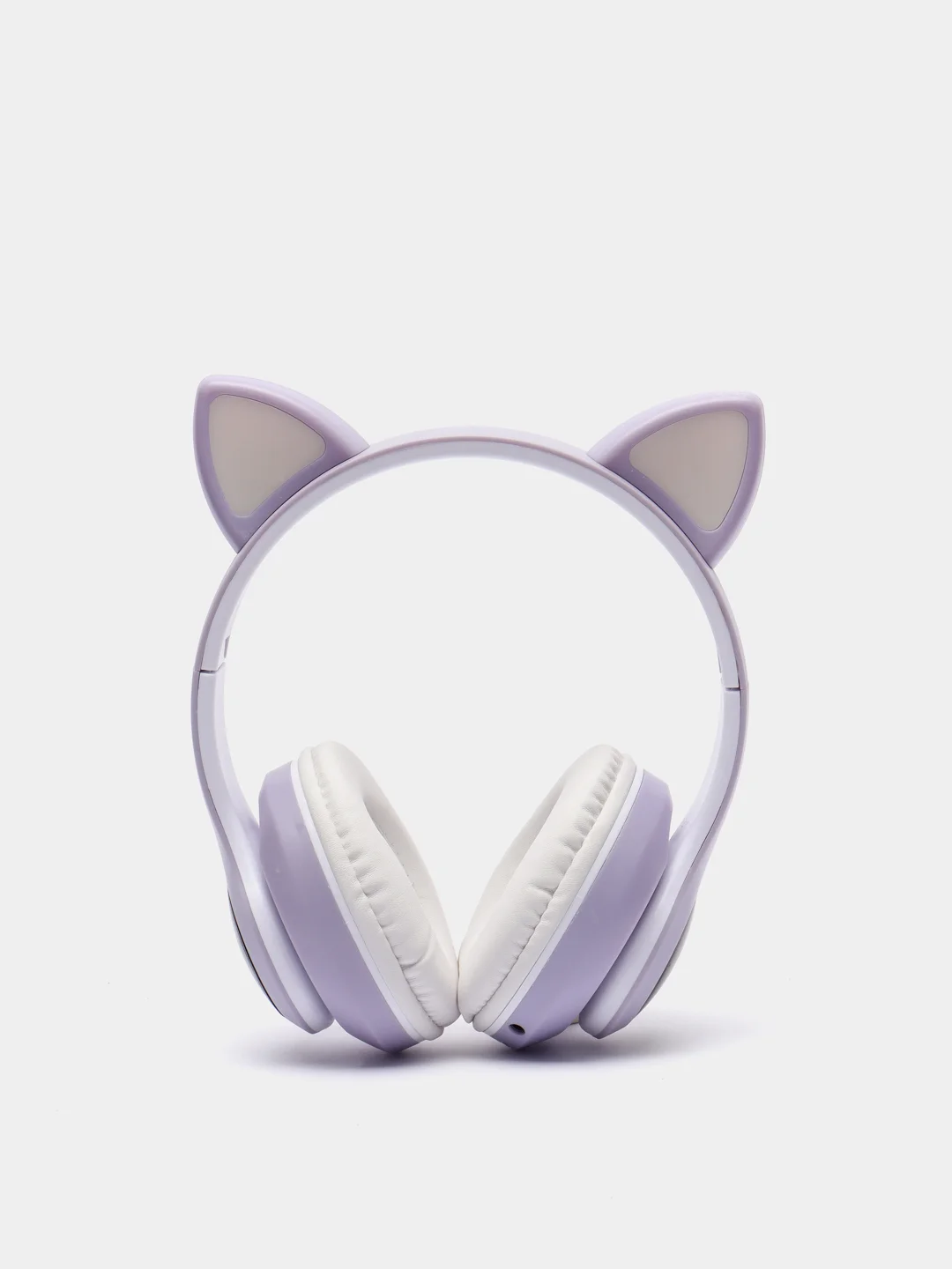 Лавандовый беспроводные детские Bluetooth наушники "Cat STN 28", на русском языке, с кошачьими ушками