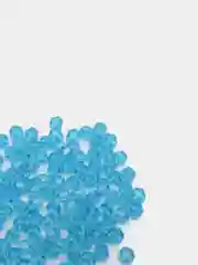 Лазурный стеклянные бусины биконусы, граненные, 4 мм, 100 шт