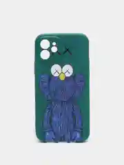 Зеленый светящийся чехол-накладка LUXO для iPhone 12 с флуоресцентным рисунком KAWS