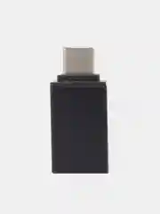 Угольный адаптер переходник с USB Type - C (вход) на OTG USB 3.0 (выход) c MicroUSB на USB