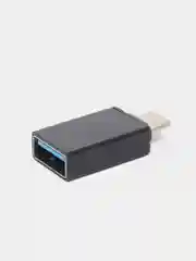 Угольный адаптер переходник с USB Type - C (вход) на OTG USB 3.0 (выход) c MicroUSB на USB