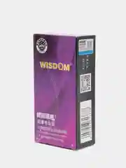 Фиолетовый презервативы WISDOM 10 шт, 5 видов, тонкие, ребристые,