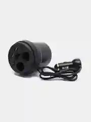 Разветвитель прикуривателя в подстаканник 2 гнезда, с 2 USB, индикатором зарядки, 12В/24В