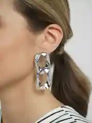 Серый серьги женские, "Индиго", с мятым эффектом, сережки гвоздики