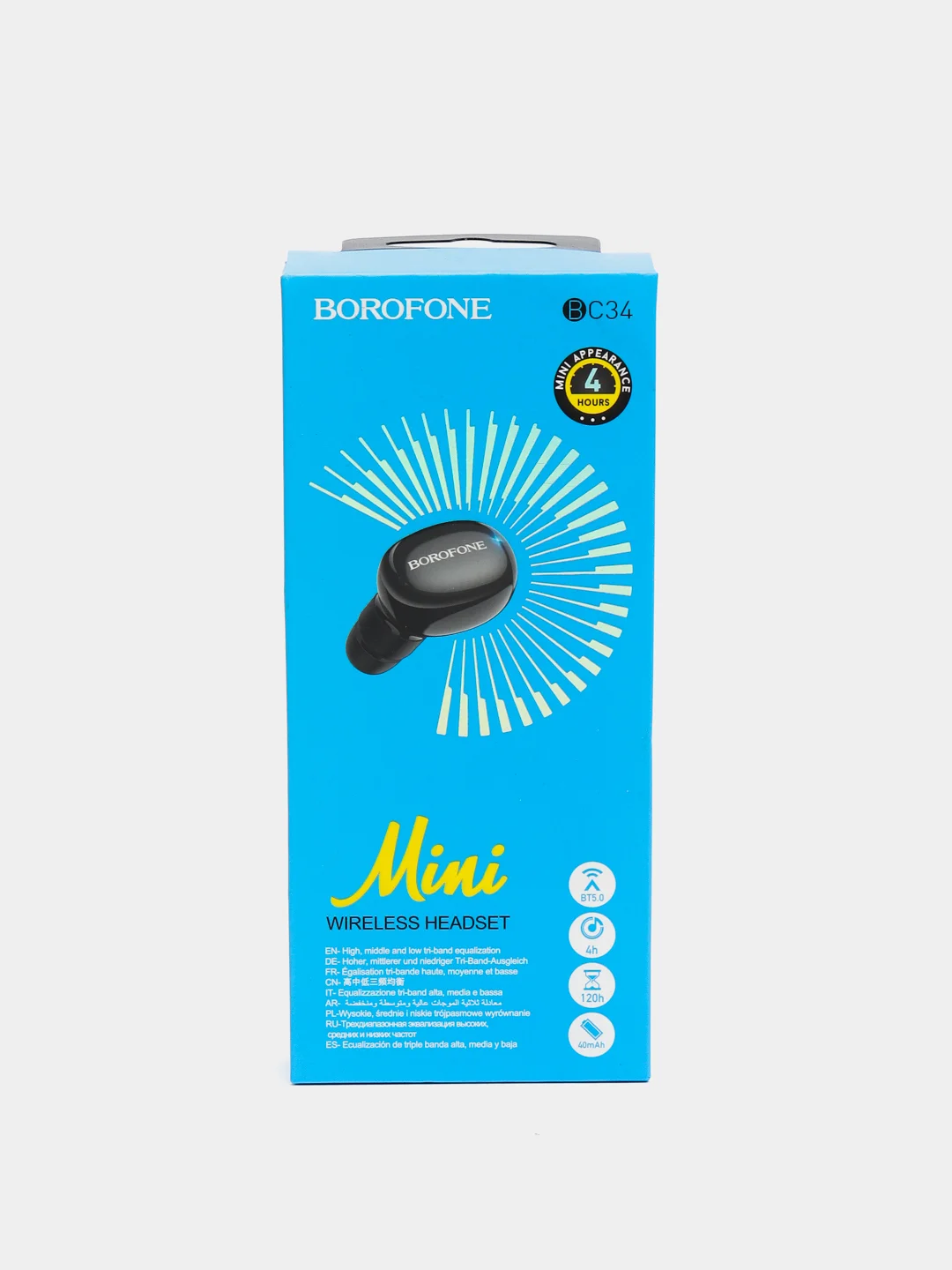 Черный bluetooth гарнитура Borofone BOROFONE BC34 Mikey MINI BT чистый звук