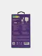Серый сетевое зарядное устройство More Choice NC46m, 2 USB, 2.4A, кабель Micro USB, 1 м