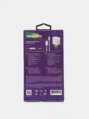 Серый сзу More Choice NC46a, 2USB, 2.4A + кабель Type-C, 1 м