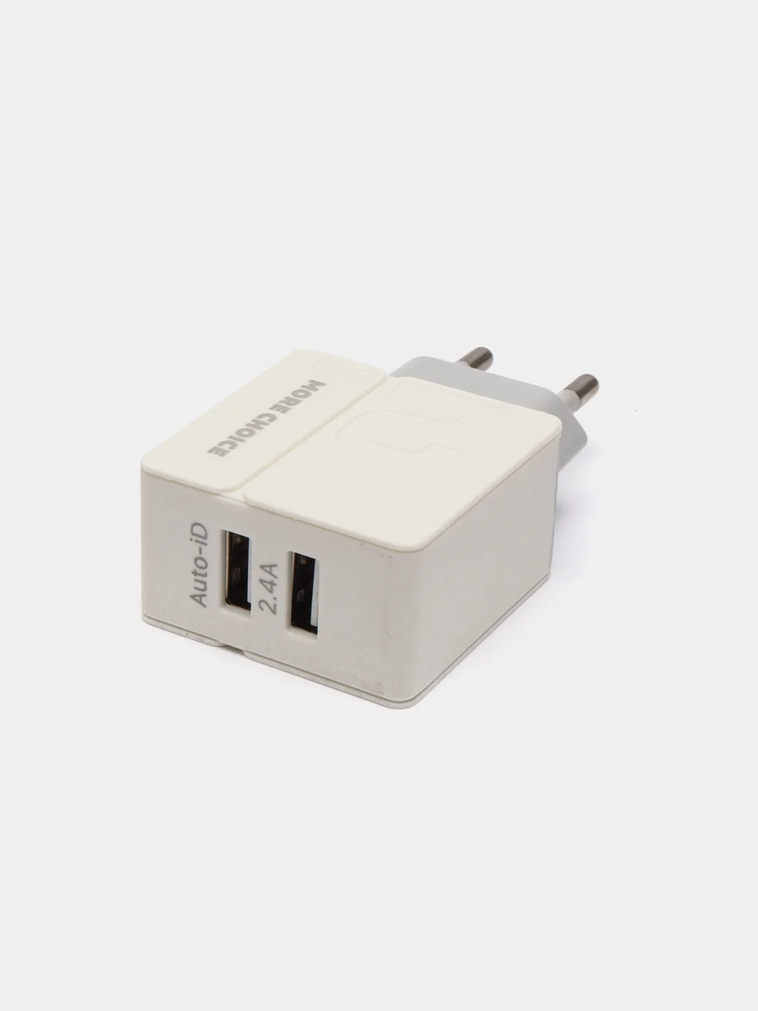 Серый сзу More Choice NC46a, 2USB, 2.4A + кабель Type-C, 1 м