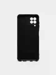 Хром чехол Samsung Galaxy A22 / Galaxy M22 / Galaxy M32, черный, силиконовый, под кожу