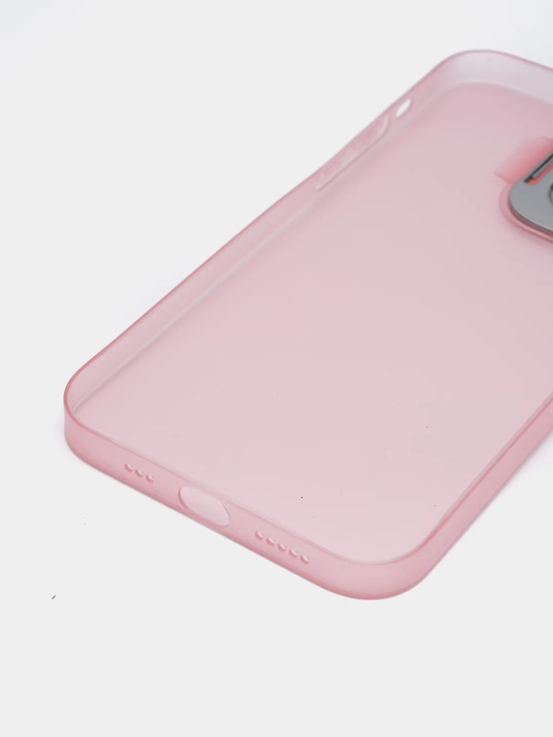 Розовый чехол для iPhone 12 пластиковый матовый ультратонкий с защитой камеры