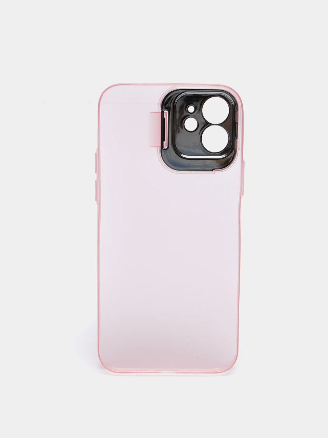 Розовый чехол для iPhone 12 пластиковый матовый ультратонкий с защитой камеры