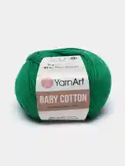 Лесной зеленый пряжа YarnArt Baby Cotton, 50% хлопок, 50% акрил, 50 г, 165 м