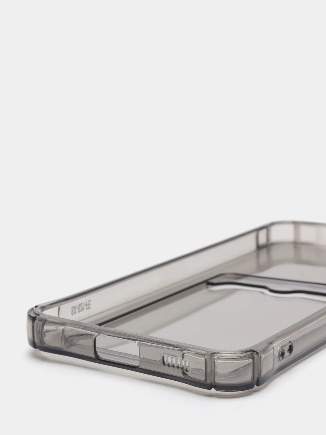 Черный чехол Samsung Galaxy S21 FE прозрачный противоударный с карманом для карты силиконовый
