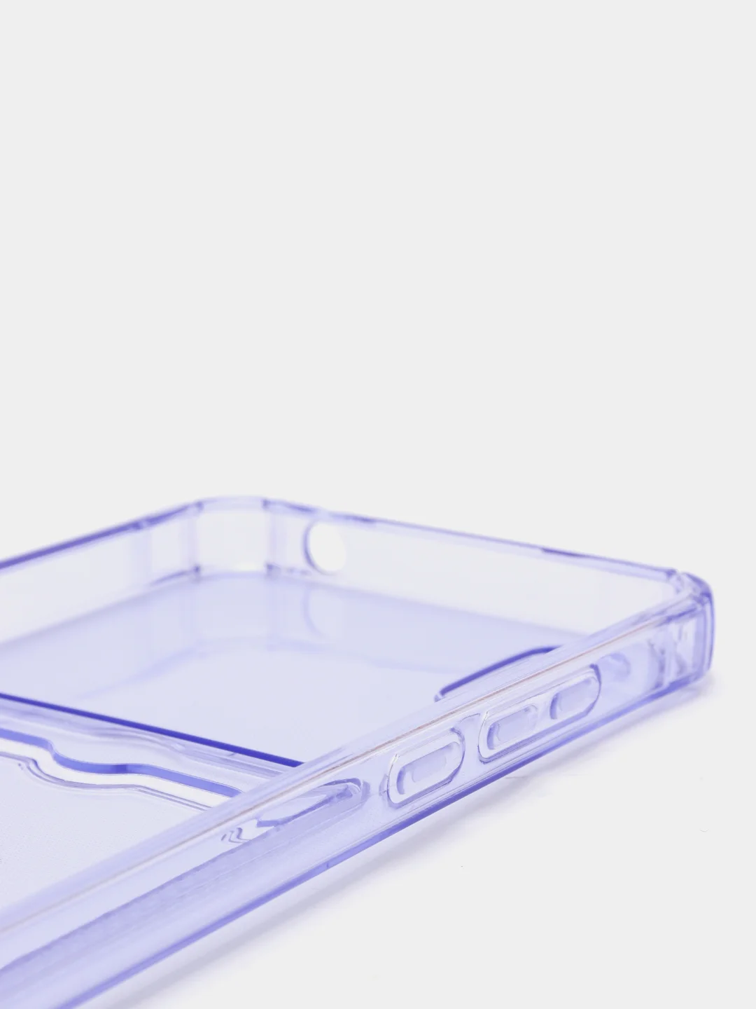 Фиолетовый чехол для Xiaomi Redmi 9A, Сяоми Редми 9А прозрачный, противоударный, с карманом для карты