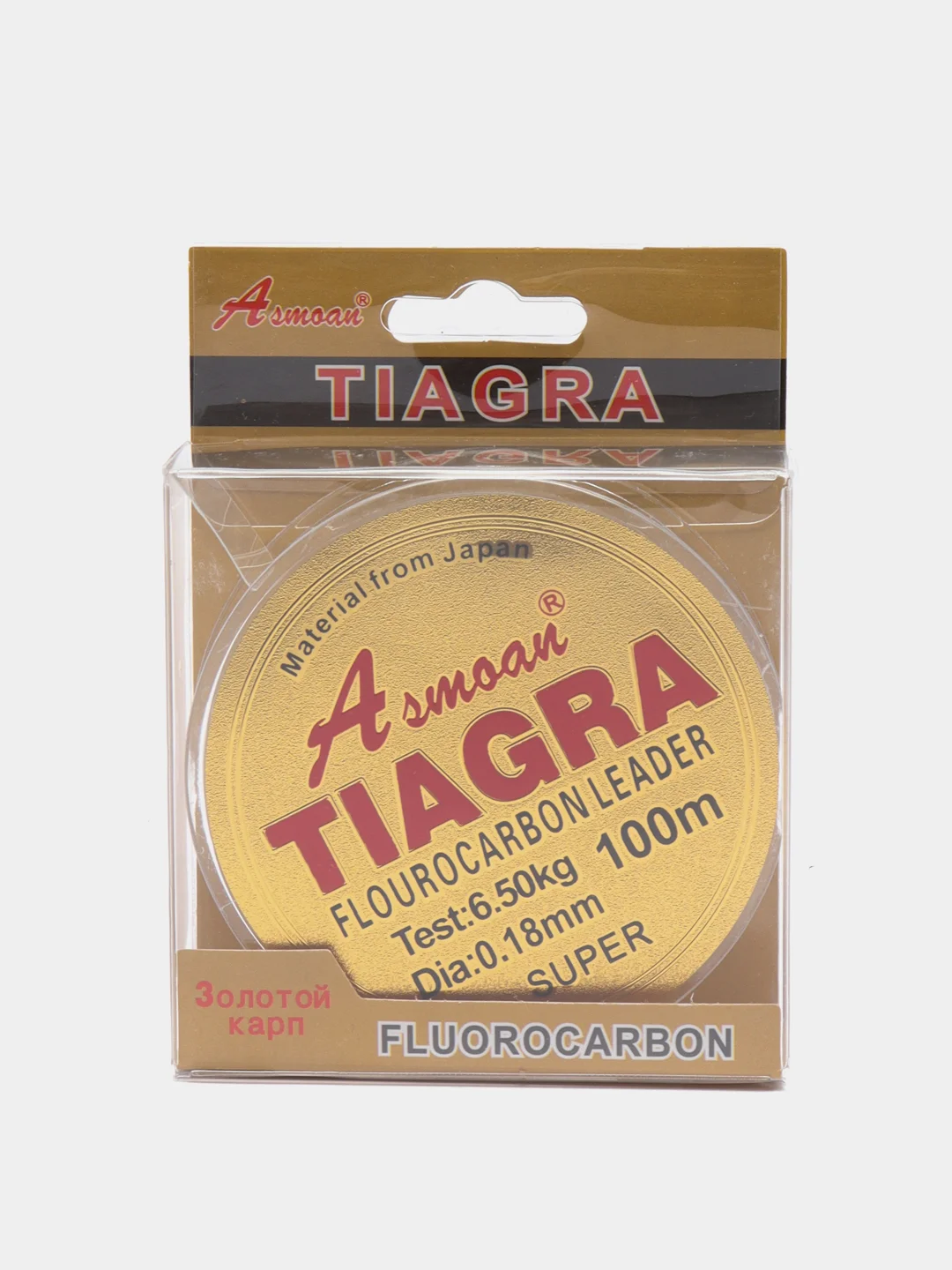 Леска рыболовная флюорокарбон TIAGRA ,  "Тиагра", для удочек, удилищ, спиннингов, 100 метр