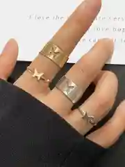Золотой кольцо женское, парные кольца женские 3 вида