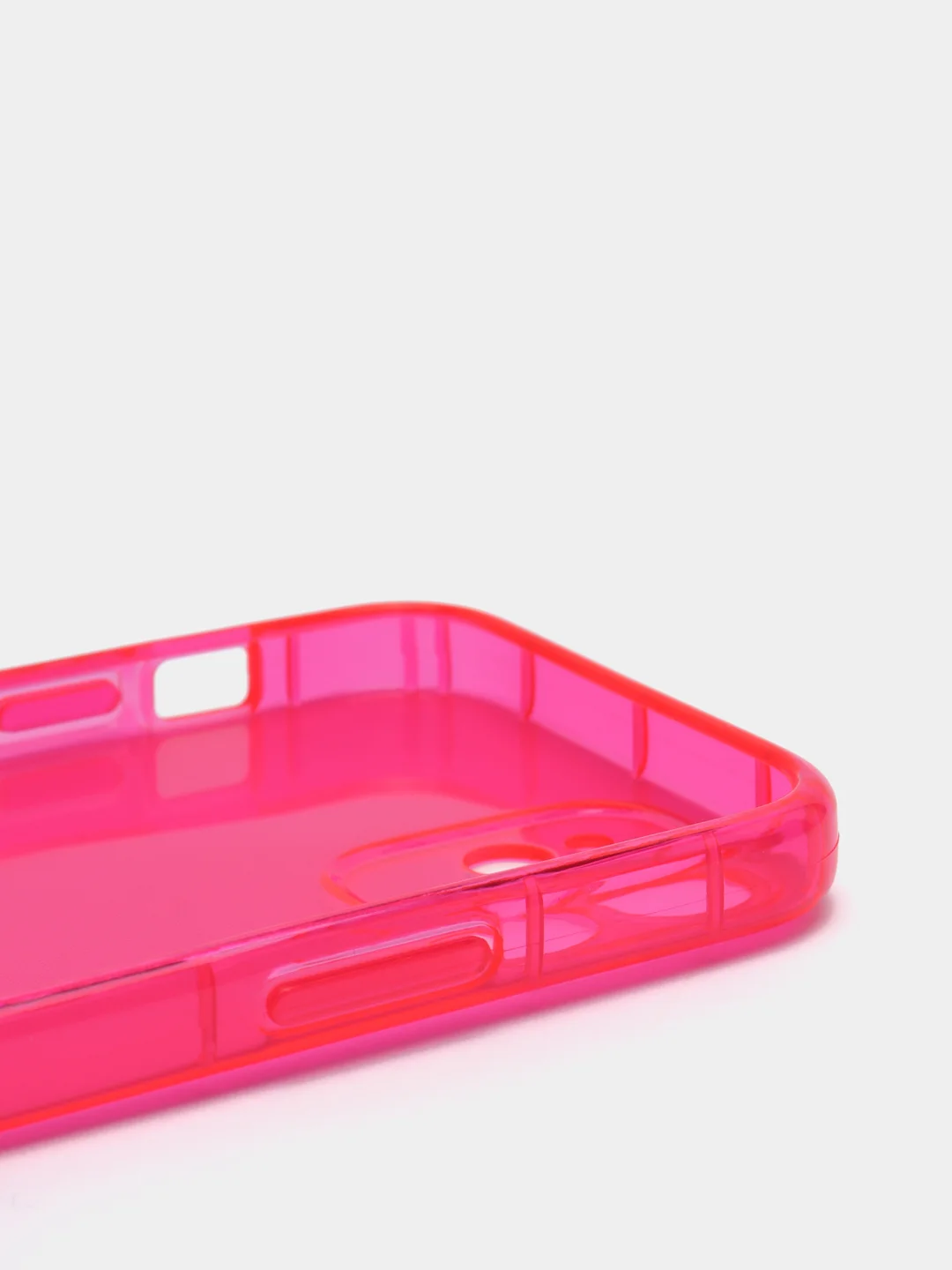 Розовый чехол для iPhone 12 Mini прозрачный цветной силиконовый