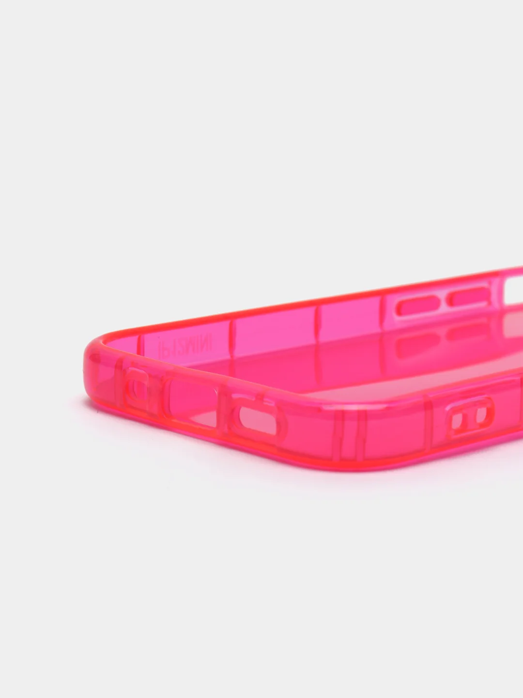 Розовый чехол для iPhone 12 Mini прозрачный цветной силиконовый
