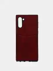 Красный чехол из эко кожи с карманом для карт на Samsung Note 10/ Note 10 Pro/ Note 10 Lite A81