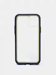 Темно-синий чехол силиконовый на iPhone 11 Pro с прозрачной задней панелью