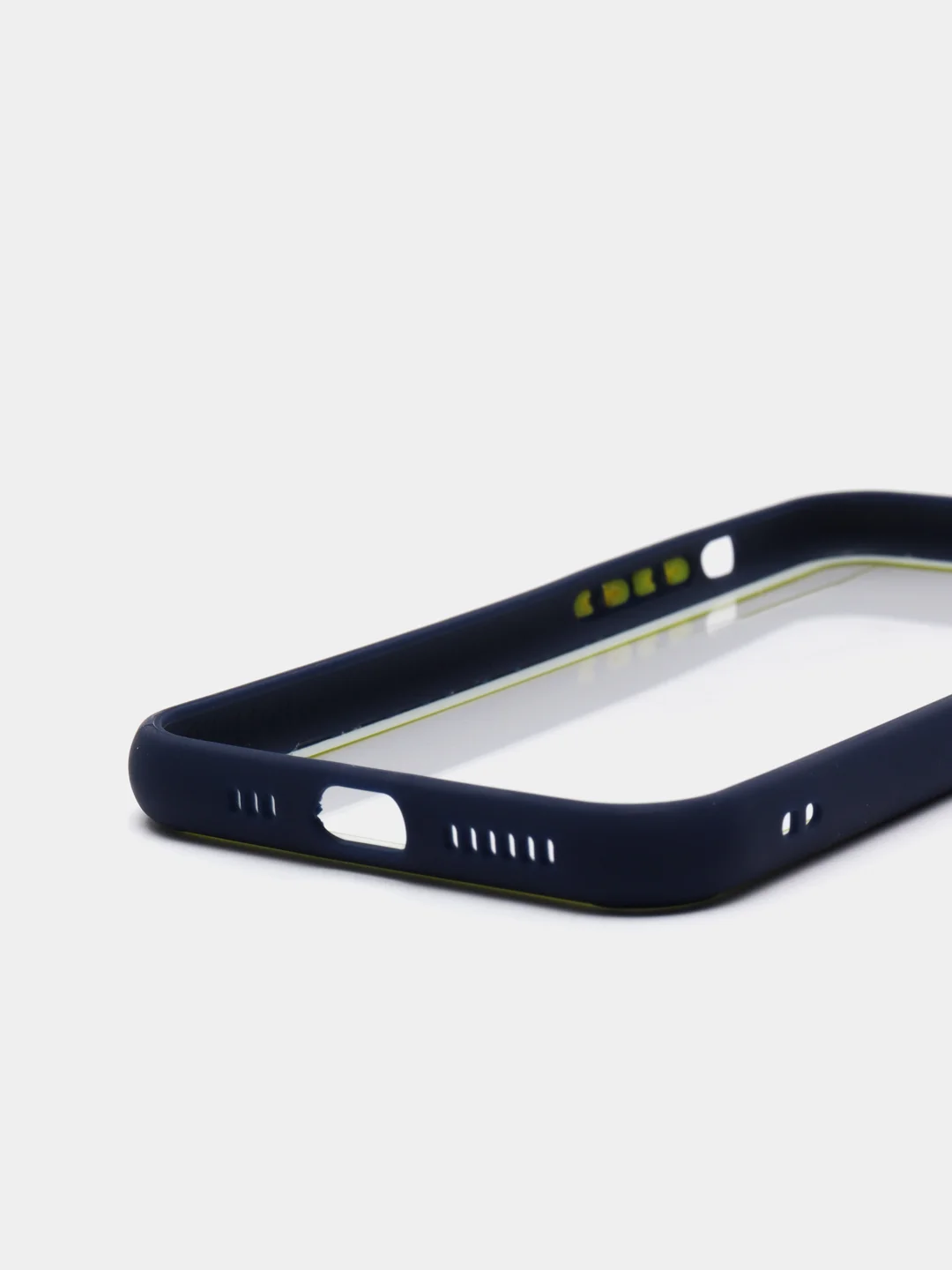Темно-синий чехол силиконовый на iPhone 11 Pro с прозрачной задней панелью