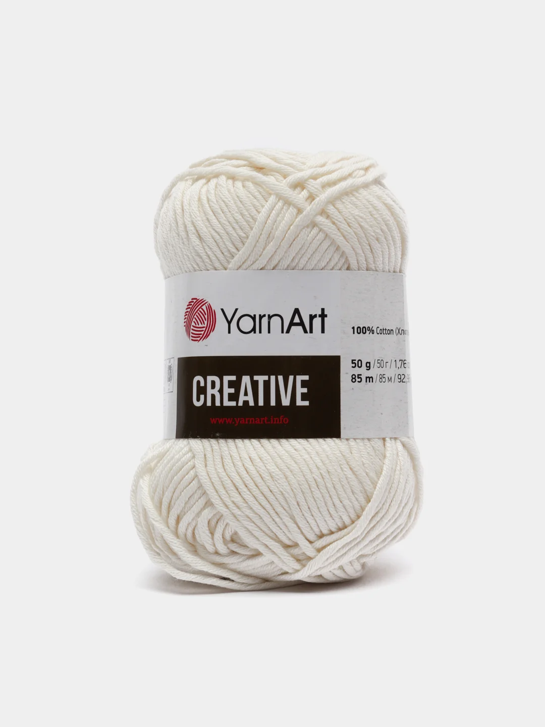 Молочный пряжа YarnArt Creative, 50 г, 85 м, 100% хлопок