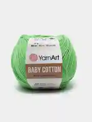 Лайм пряжа YarnArt Baby Cotton, 50% хлопок, 50% акрил, 50 г, 165 м