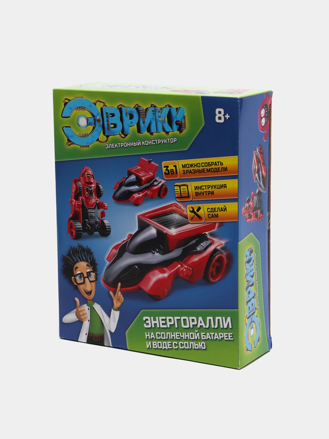 Энергоралли, работает от солнца или соли, Электронный конструктор