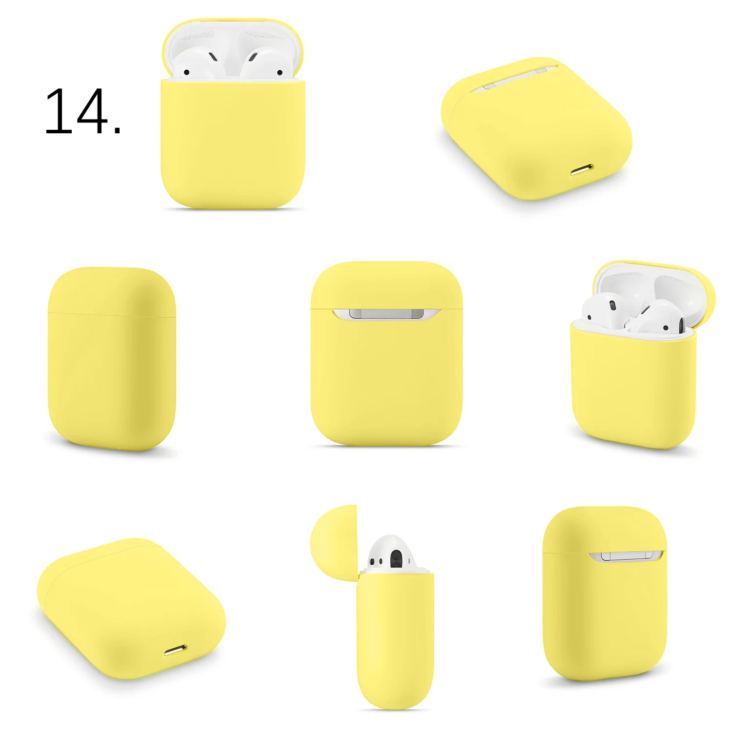 Чехол для наушников Apple AirPods (айр подс) силиконовый, TWS, приятный на ощупь