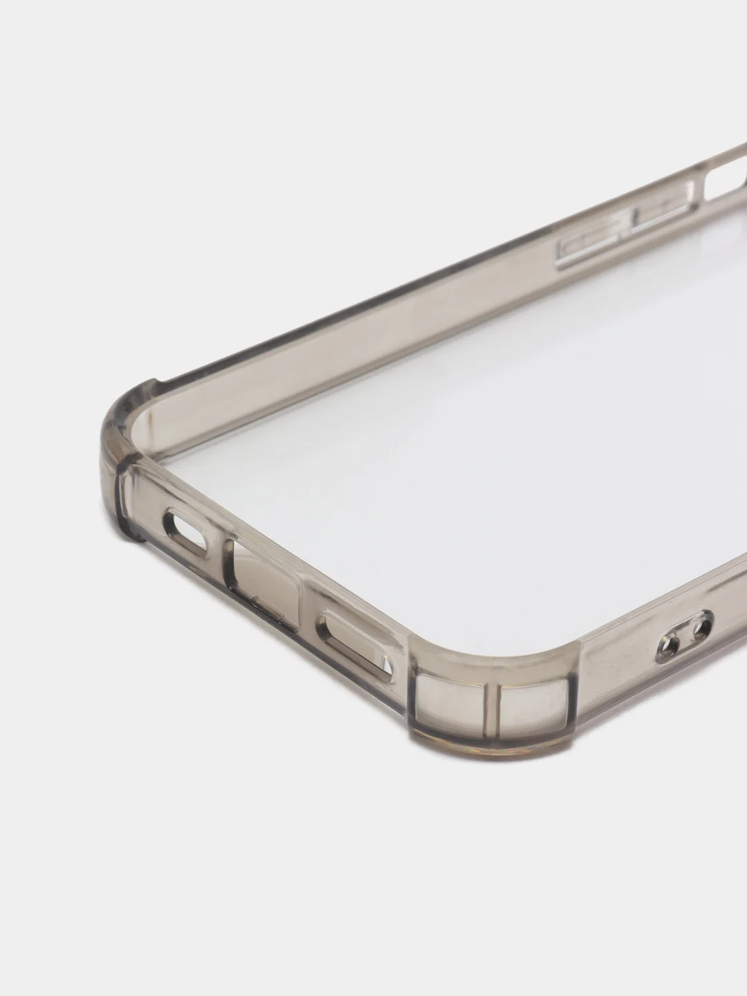 Серый чехол для iPhone 13 PRO противоударный (Premium) с акриловой задней стенкой