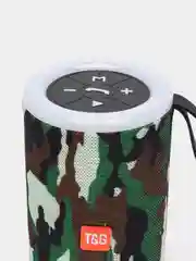 Хаки портативная Bluetooth колонка TG 512 T&G со светомузыкой