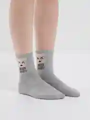 Серый носки с медведями