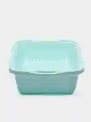Бирюзовый туалет лоток для кошек с сеткой Dunya Plastik, 255 мм*365 мм*95 мм