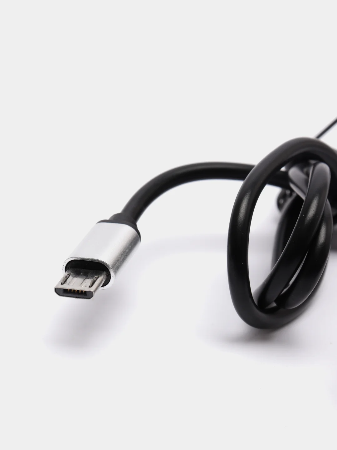 Черный сетевое зарядное устройство More Choice NC48, 2 USB, 2,4 A, Micro USB, LED подсветка