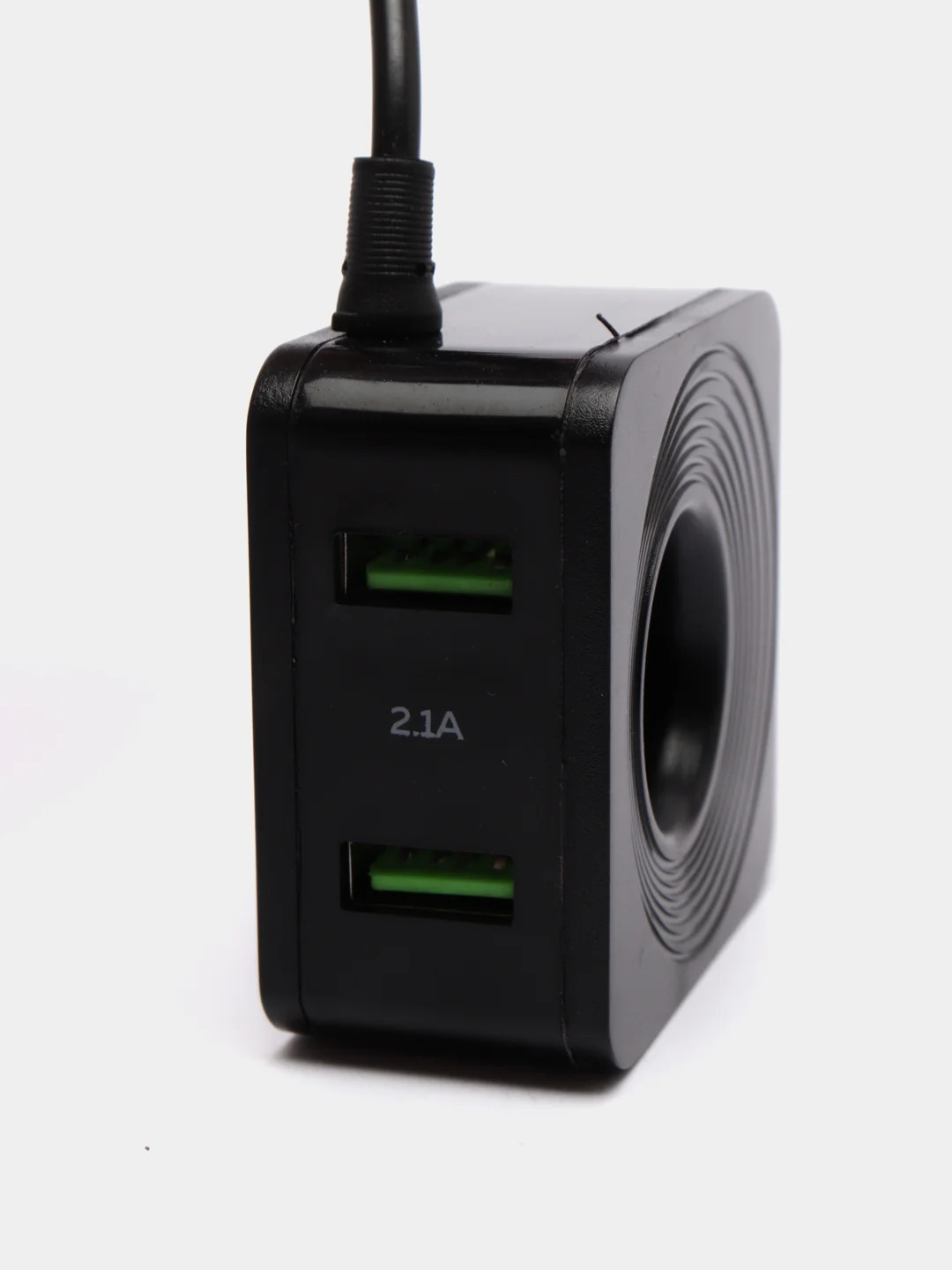 Черный сетевое зарядное устройство More Choice NC48, 2 USB, 2,4 A, Micro USB, LED подсветка