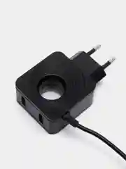 Черный сетевое зарядное устройство More Choice NC48, 2 USB, 2,4 A, Micro USB, LED подсветка
