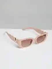 Карамельный солнцезащитные очки с вставками "V" по бокам