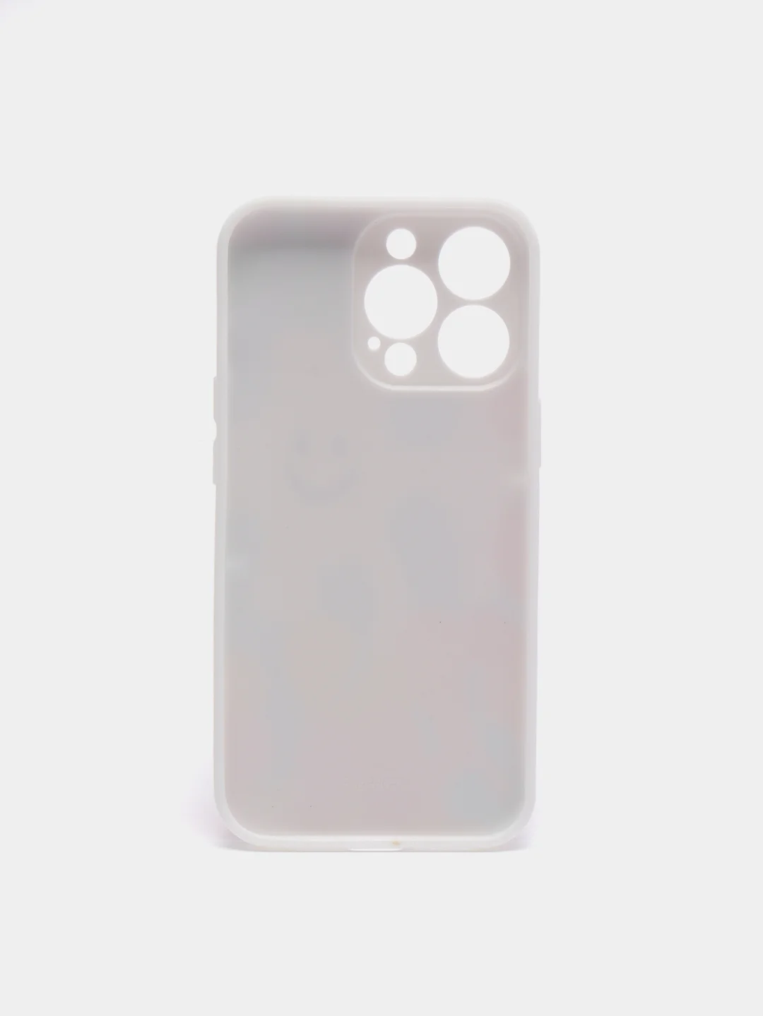 Белый чехол для iPhone 13 Pro противоударный из органического стекла