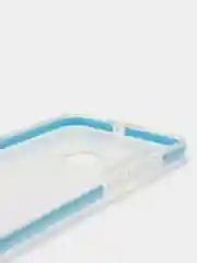 Голубой чехол силиконовый прозрачный с цветной вставкой Honor P30 Lite