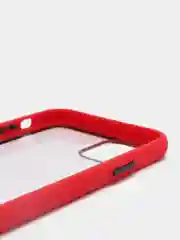 Красный чехол силиконовый на iPhone 11 Pro с прозрачной задней панелью