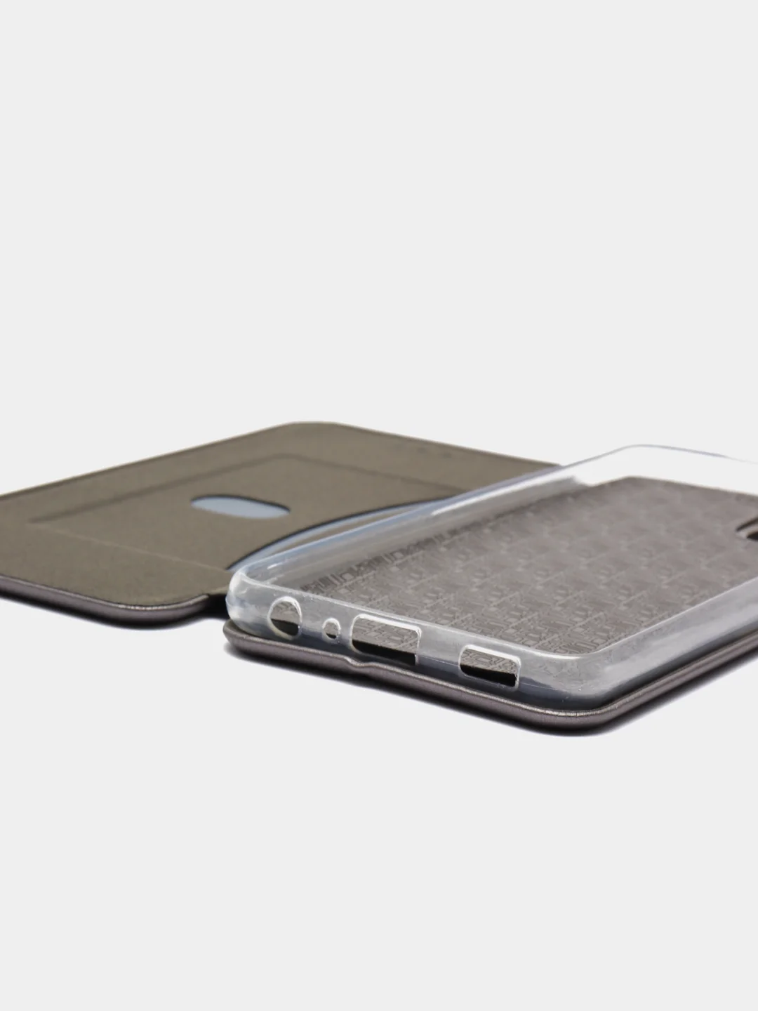 Серебряный чехол книжка для Samsung Galaxy A22, M22, M32, Самсунг А22, М22, М32