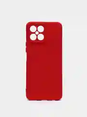 Красный чехол Honor X8 4G, Хонор Х8 4Г силиконовый, цветной с мягким подкладом